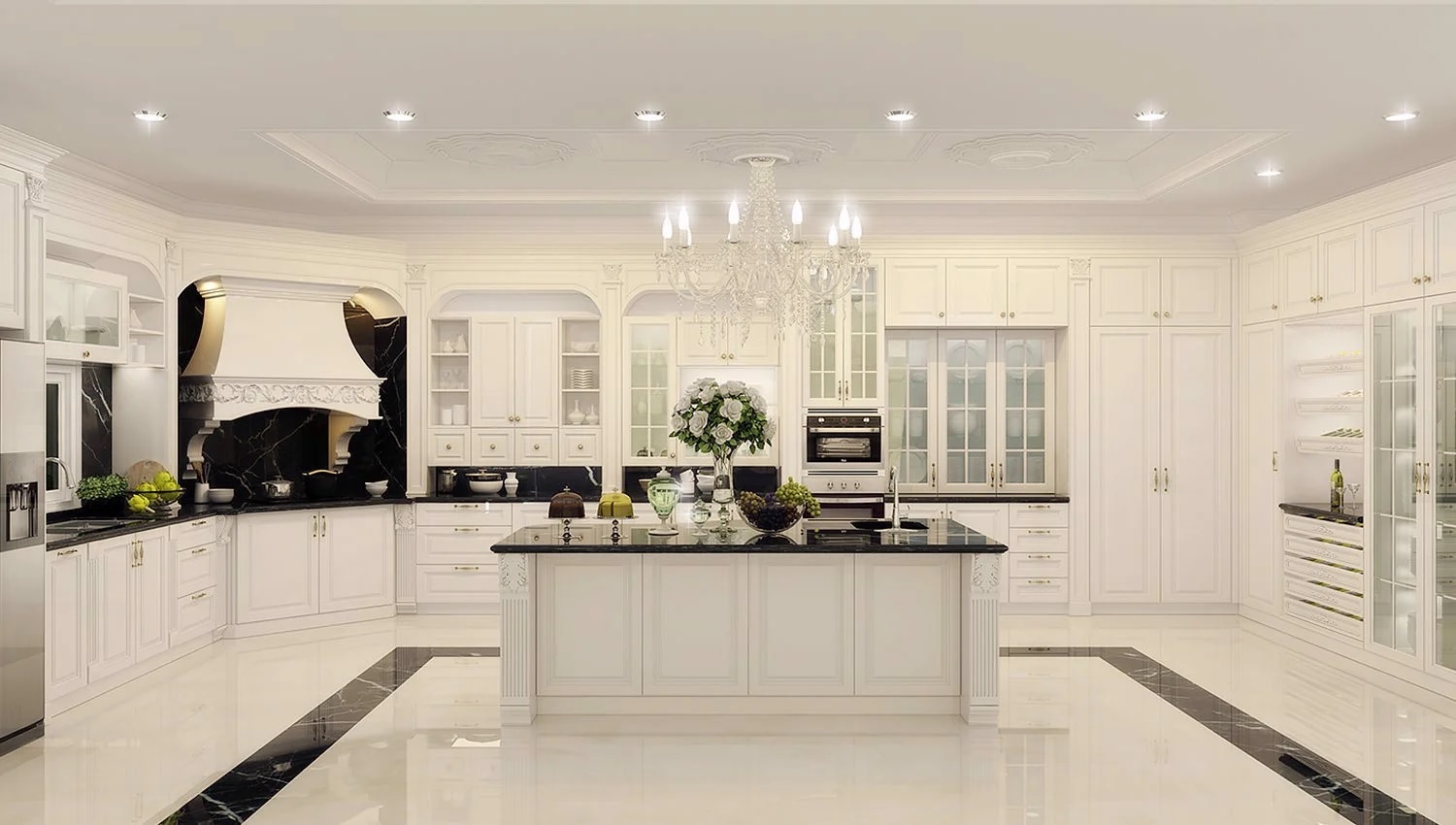 Tủ bếp màu trắng hiện đại, đẹp khó cưỡng - Nội Thất Gia Thanh