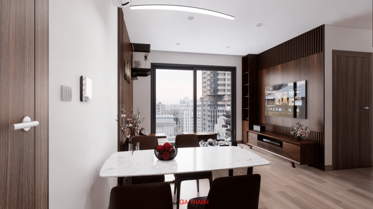Thiết kế Thi công Nội thất căn hộ 3 ngủ - 81m2 - Vinhomes SmartCity - Hình ảnh 4